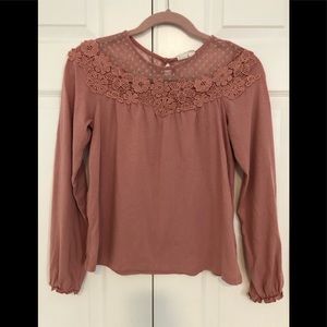 Girls Gap Kids Pink Long Sleeved Top